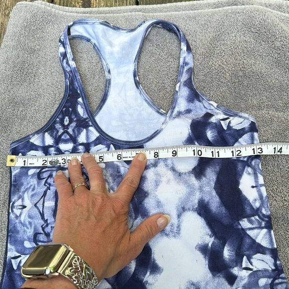 LULULEMON Blue White Tie Dye Tank Top​ - Picture 5 of 5